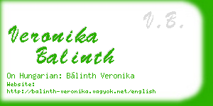 veronika balinth business card